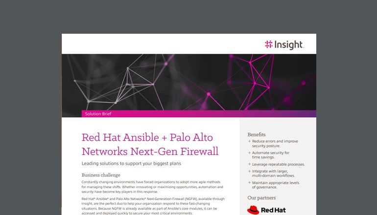 Red Hat Ansible + Palo Alto Networks Next-Gen Firewall Thumbnail of asset available to download below