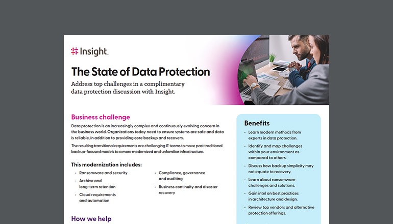 The State of Data Protection Thumbnail of asset available to download below