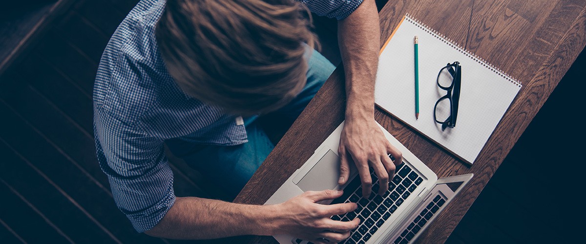 Why leasing models for innovation Man working on laptop