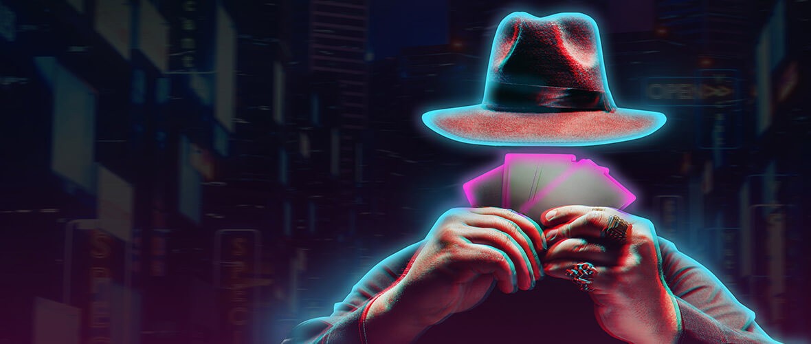 Facing Down Cybercrime With a Fold-Proof Strategy Graphic cover of man playing cards all in