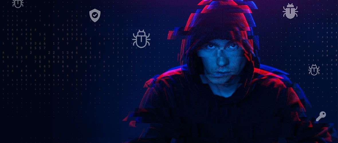 Mounting a ransomware defense for the big picture Graphic of user trying to hack into technology security