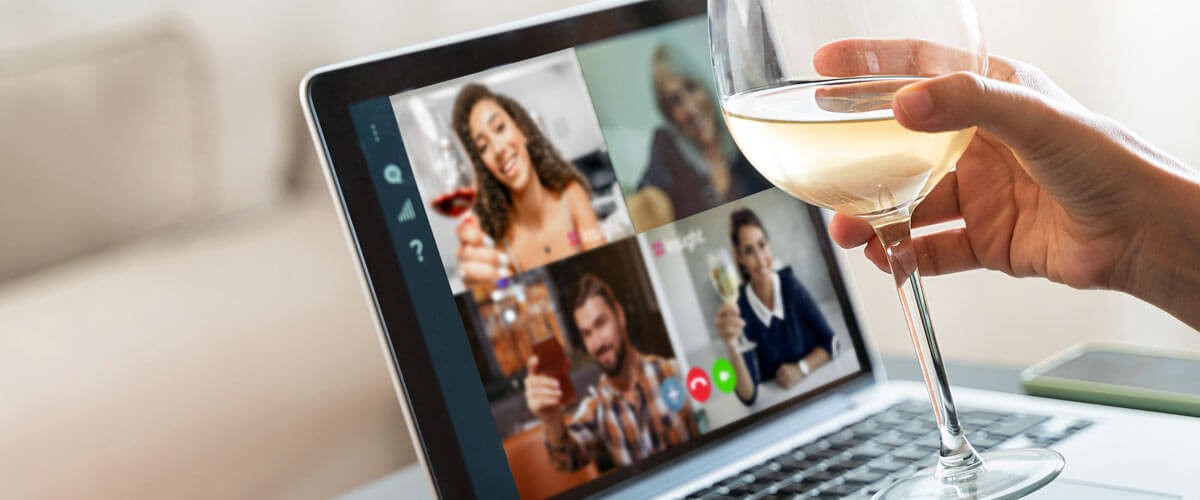It’s impossible to look back on 2020 and not reflect on the groundswell of conversation around diversity, inclusion and a sense of belonging like never before. Remote team toasts to the new year remotely using collaboration tools. Microsoft Teams.