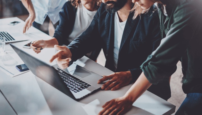 Modern workforce needs modern, user-friendly device management and Users using laptop