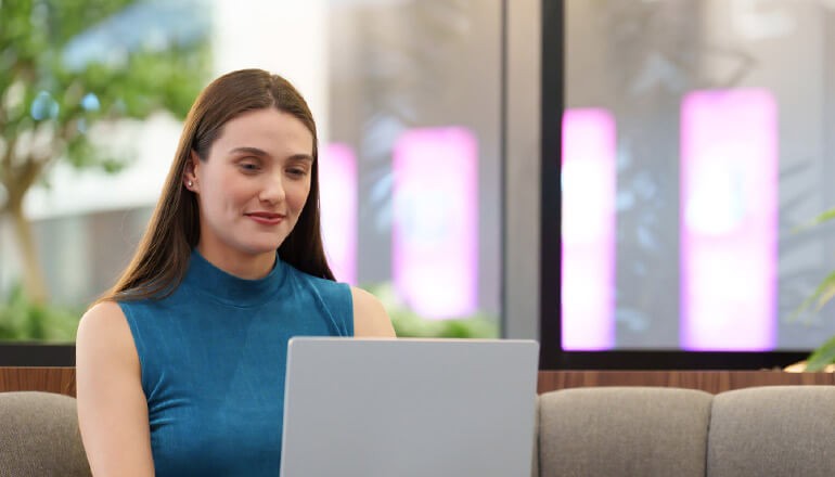 Get the most out of your technology investments. Business professional using Windows 11 Pro on Surface Pro device. Windows 11, productivity, collaboration, IT investments