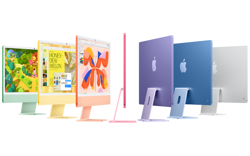 The latest graphics technologies, innovative storage and higher-bandwidth connectivit Apple iMac side view