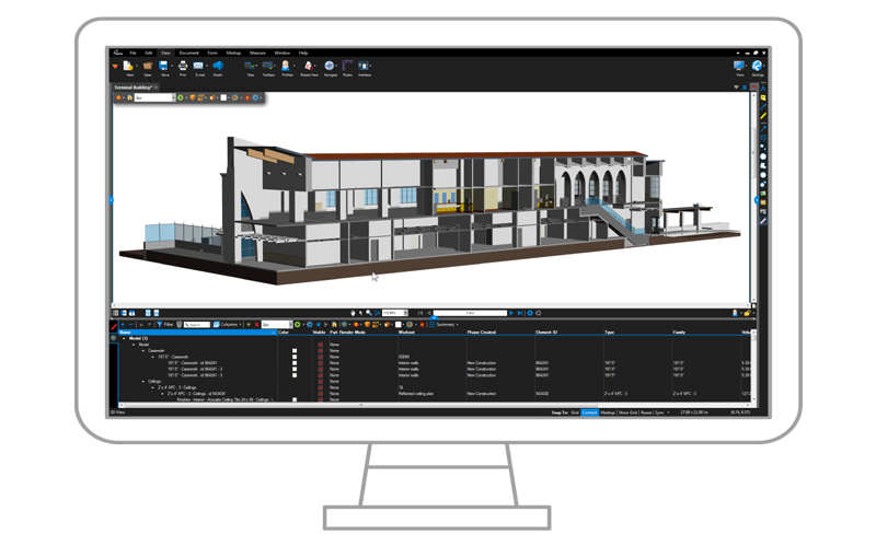 Bluebeam Studio delivers advanced administrative functionality Bluebeam solution displayed on illustration of laptop