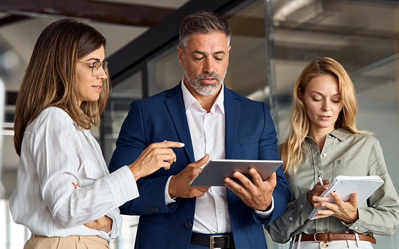 ClearVision can skillfully install complete security systems using trusted Verkada products Professionals collaborating