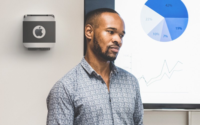 Secure your Mac Mini computer and Apple TV devices anywhere to suit your workspace Compulocks mac mount