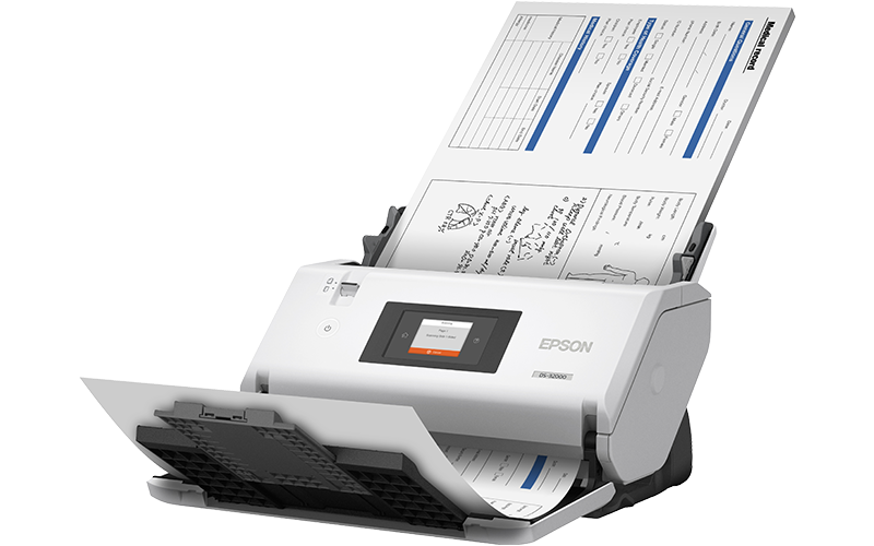 Ideal for oversized or odd-sized items, these high speed desktop and large-format flatbed scanners Epson DS-32000 large-format scanner