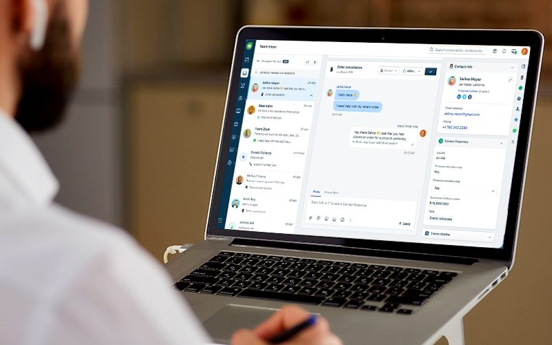Cultivating brand loyalty depends on your ability to respond quickly to customer Professional using laptop