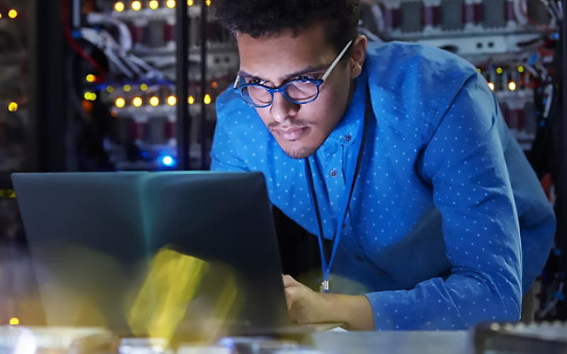 Gain peace of mind with out-of-the-box hardware security features IT security professional using Intel powered device