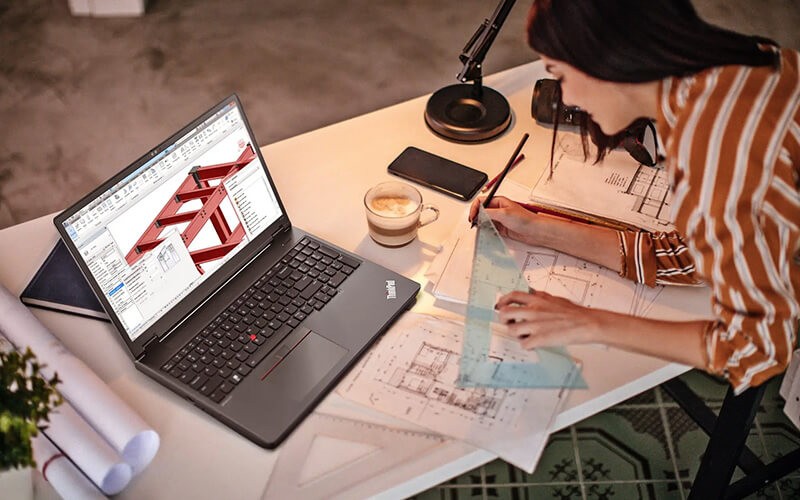 Unlock the potential of AI PCs. Woman measuring using a ruler