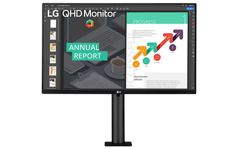 The LG Ergo monitor series is ergonomic and versatile LG QHD monitor