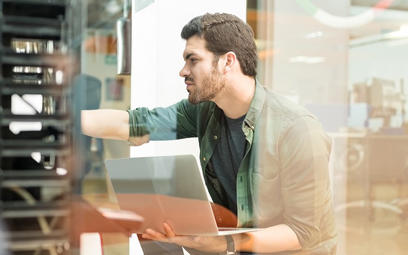 we’ll help you fast-track known and unknown threat detections with securit Professional working on server