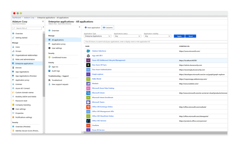 Identity management in the cloud Azure Active Directory single sign-on screenshot