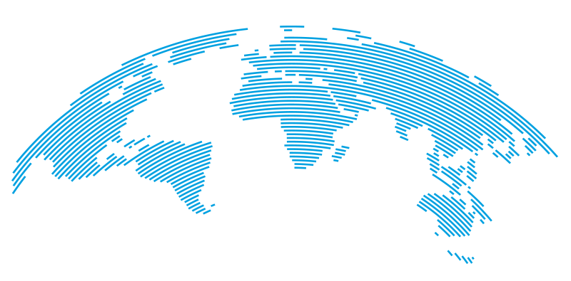 Sixty million users worldwide trust in the cloud and on-site solutions from Mitel. Map of earth